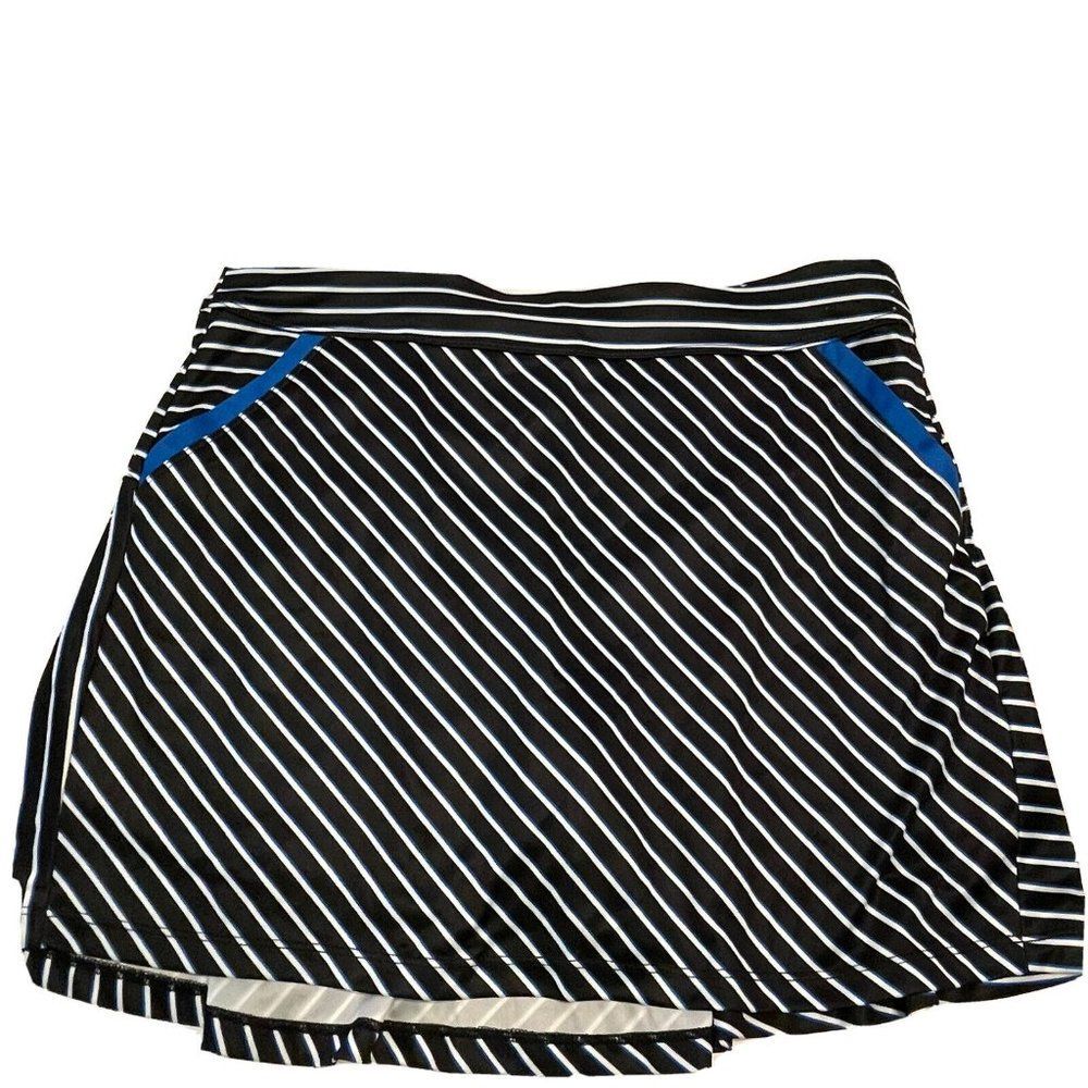 PGA Tour  Ladies Sz Large Tennis Golf Pickleball skort stretch pull on Stripe